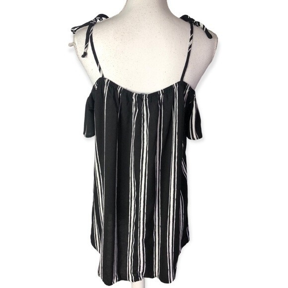 Most Collection Striped Cold-Shoulder Mini Dress - Picture 3 of 5